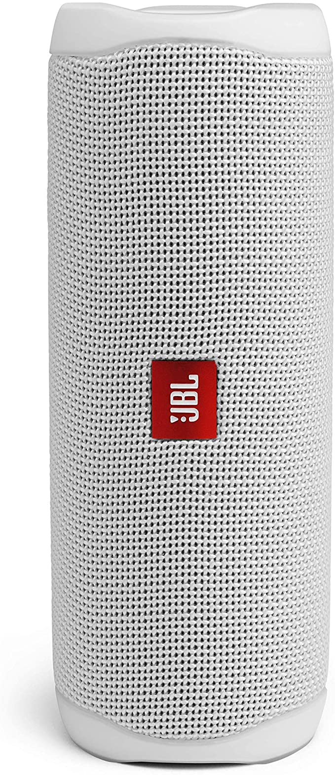 JBL Flip 5 Portable Bluetooth Speaker with Rechargeable Battery, Waterproof, PartyBoost Compatible, Steel White