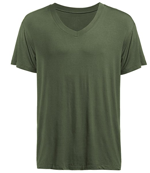 Latuza Men's V-neck Elastic T-Shirt