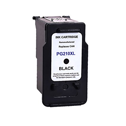 1 Pack Remanufactured Ink Cartridge Replacement For Canon PG 210XL (1 Black) Comptaible With Canon PIXMA IP2700 IP2702 MP240 MP250 MP270 MP280 MP490 MP495 MP499 MX320 MX330 MX340 MX350 MX360 MX420