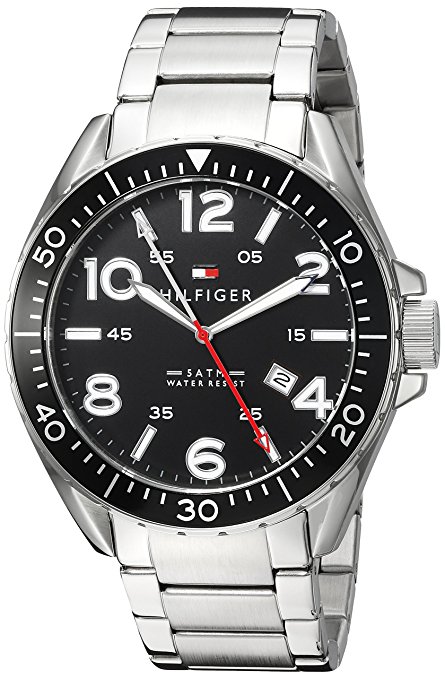 Tommy Hilfiger Men's 1791135 Casual Sport Analog Display Quartz Silver Watch