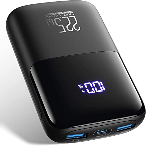 INIU Portable Charger, 20W PD3.0 QC4.0 Fast Charging USB C LED Display 10000mAh Power Bank, 3 Outputs Battery Pack with Phone Holder for iPhone 12 11 X 8 Samsung S20 Google LG AirPods iPad Tablet etc