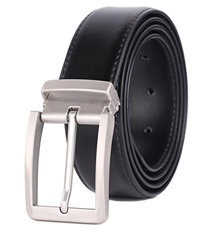 Weifert Men's Dress Belt Black Leather Belts for Jeans