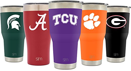 Simple Modern TCU 30oz Cruiser Tumbler - Vacuum Insulated Stainless Steel Travel Mug - Texas Christian University Horned Frogs Tailgating College Flask - University Color