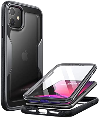 i-Blason Magma Case for iPhone 11 6.1 inch (2019 Release), Heavy Duty Protection, Full Body Bumper Protective Case with Built-in Screen Protector (Black)