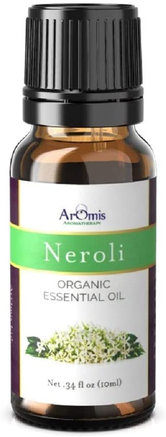 ArOmis Neroli Essential Oil - Certified Organic - 100% Pure Therapeutic Grade - 10ml, Undiluted, Natural, Premium, Massage Oil, Oils Perfect for Aromatherapy, for Depression, Anxiety