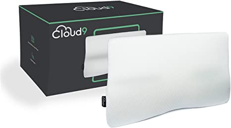 Cloud9 Cervical Memory Foam Pillow | Premium Memory Foam | Hypoallergenic Pillow Cover