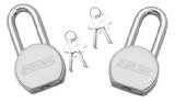 Schlage 994831 Solid Steel Round Padlock 635mm 25-Inch Shackle 2-Count Keyed Alike