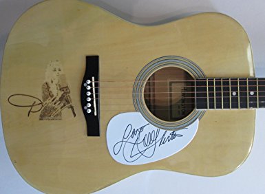 DOLLY PARTON Signed Autograph Acoustic Guitar Custom LASER ENGRAVED