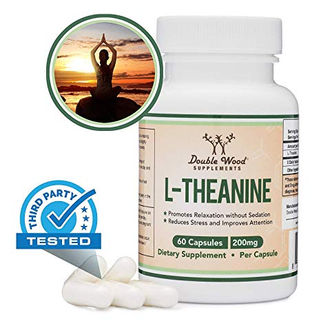 L-Theanine 200 mg 60 Capsules | Third Party Tested | Made in USA