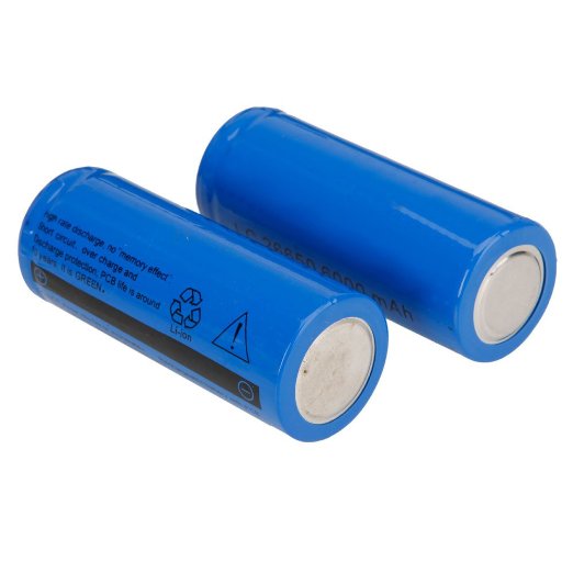 2 Pack 3.7V 6000mah 26650 Li-ion Rechargeable Battery Protected