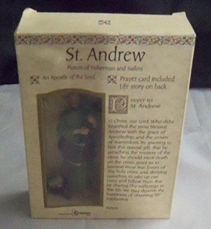 Saint Andrew with Cross Patrons and Protectors Religious Figurine