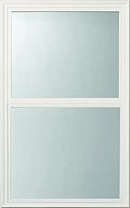 ODL Venting Entry Door Glass Replacement for Home Improvement - 24" x 38" Exterior or Front Door Inserts Glass Kit with Double Pane Tempered Clear Glass for House (Vertical Slide) - White Frame