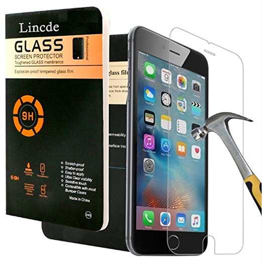 iPhone 7 Screen Protector,iPhone 7 Glass Screen Protector,Lincde Linycase 1-Pack [9H Hardness] [3D Touch] [Anti-Scratch] [Anti-Fingerprint] Tempered Glass Screen Protector for iPhone 7 4.7 inch