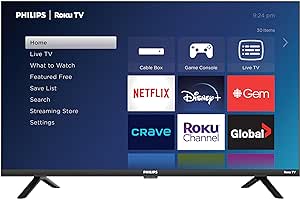 Philips Roku TV 32" HD 720p LED-LCD Smart TV (32PFL4674/F6), Alexa Compatible