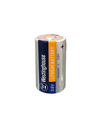 Westinghouse ER26500 C Size 3.6V 9000mAh Li-Socl2 Lithium Thionyl Chloride Primary Non-Rechargeable Battery (1 Count)