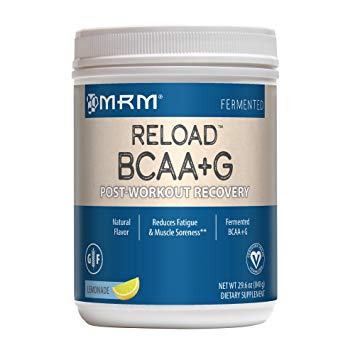 MRM - BCAA G Reload, BCAA G Powder, Ultimate Muscle Post-Workout Recovery Formula, Supports Muscle Size & Strength, Recovery, Reduces Fatigue & Muscle Sorenessa (Lemonade, 29.6 Ounces)