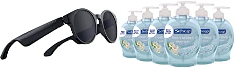 Razer Anzu Smart Glasses: Blue Light Filtering & Polarized Sunglass Lenses - Round/Small & Softsoap Liquid Hand Soap, Fresh Breeze - 7.5 Fluid Ounce (Pack of 6)