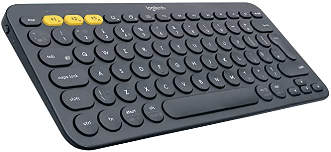 Logitech K380 Wireless Multi-Device Keyboard for Windows, Apple iOS, Apple TV android or Chrome, Bluetooth, Compact Space-Saving Design,   Pebble Wireless Mouse Bluetooth