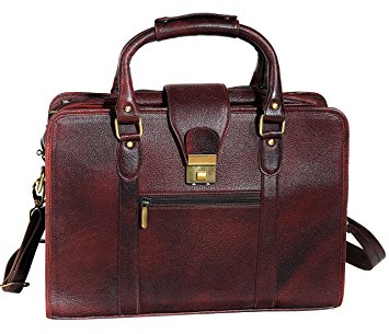 ZipperNext Genuine Leather Messenger Bag for 15.6" Laptop Briefcase Bag for Women or Men- "SUPER SALE", Maroon