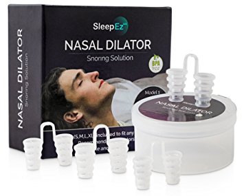Snoring Solution - NEW 2018 Upgraded Design Snore Stopper - Snoring DeviceThat Works - Instant Snore relief - Perfect For Home Or Travel - 4 Pairs - 2 sizes