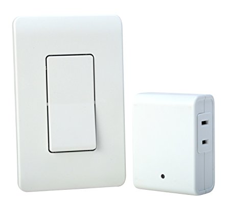 Woods 59773 Wireless Wall Switch Remote For Indoor Light Control, White