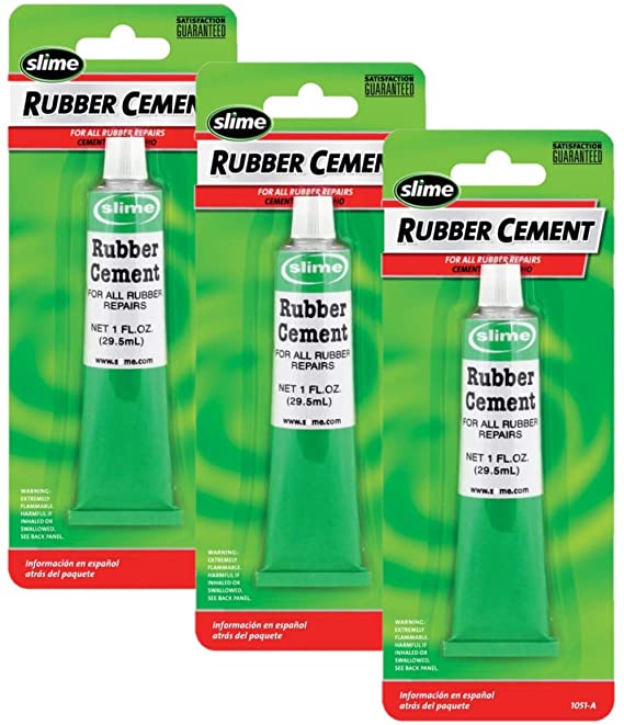 Slime 1051-A Rubber Cement - 1 oz, Pack of 3