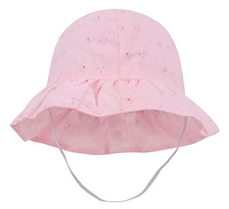 SimpliKids Baby Infant Sun Hats Floral Embroidered Cotton Sun Bucket Hats