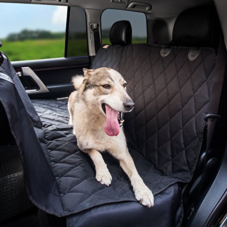 Premium Dog Seat Cover XL for Back Seat 59"x55" for Any Cars, SUV, Non-Slip, Quilted, No Odor, with Zipper, Seat Anchors, Durable and Machine Washable by Tapiona