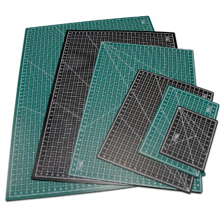 US Art Supply 18 x 24 GREENBLACK Professional Self Healing 5-Ply Double Sided Durable Non-Slip PVC Cutting Mat Great for Scrapbooking Quilting Sewing and all Arts and Crafts Projects Choose GreenBlack or PinkBlue Below