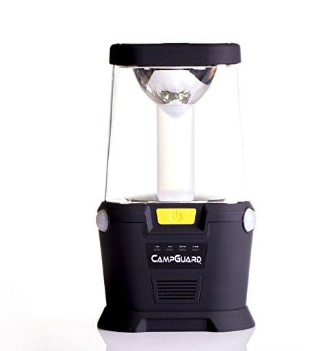 CampGuard LED Camping Lantern with Auto Motion and Auto Motion with Alarm sensing detection and Rugged rubber coated protection