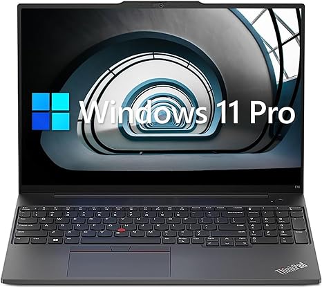 Lenovo ThinkPad E16 Business Laptop, 16" WUXGA Display, AMD Ryzen 5 7530U (Beat i7-1165G7), 16GB RAM, 512GB PCIe SSD, Webcam, HDMI, RJ-45, Fingerprint Reader, Wi-Fi 6, Windows 11 Pro, Black