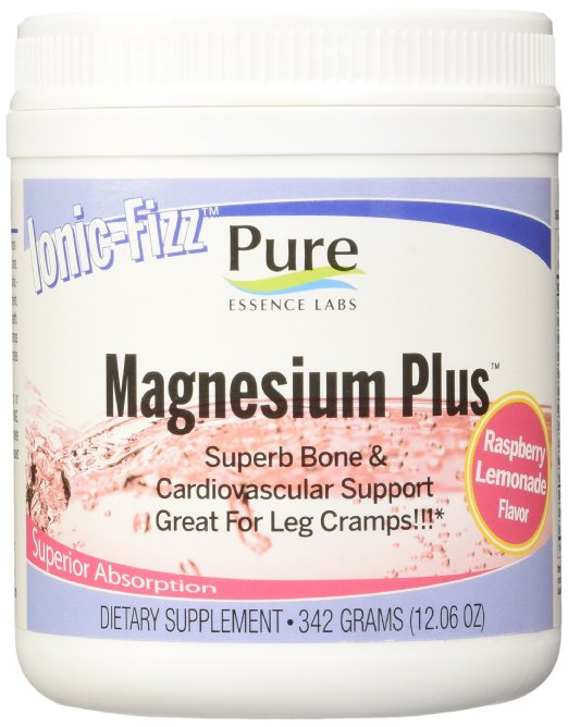 Pure Essence Labs Ionic Fizz Magnesium Plus - Superb Bone & Cardiovascular Support By Pure Essence Labs - Raspberry Lemonade - 342 Grams