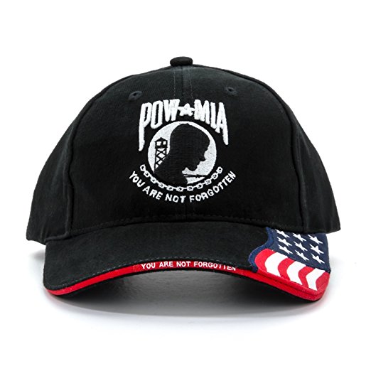 Embroidered USA Flag POW-MIA You Are Not Forgotten Adjustable Baseball Cap Hat