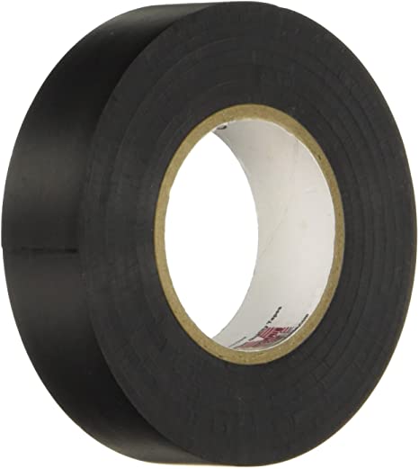 Morris 60000 Black Vinyl Plastic Electrical Tape, 7 mil, PVC, 66' Length, 3/4" Width