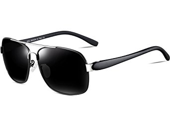 ATTCL® Men's 2017 100% UV Protection Polarized Aviator Sunglasses Rectangular for Men Driving Fishing Golf
