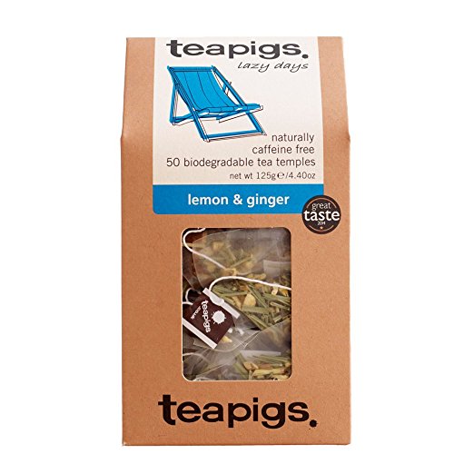 teapigs Lemon and Ginger Tea 125 g (Pack of 1, Total 50 Tea Bags)