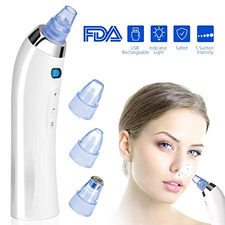 Blackhead Remover Vacuum Facial Acne Pore Cleaner Electronic Comedone,Blackhead and Pore Removal Extraction Kit Rechargeable Acne RemoverTools for Women Men Face Nose