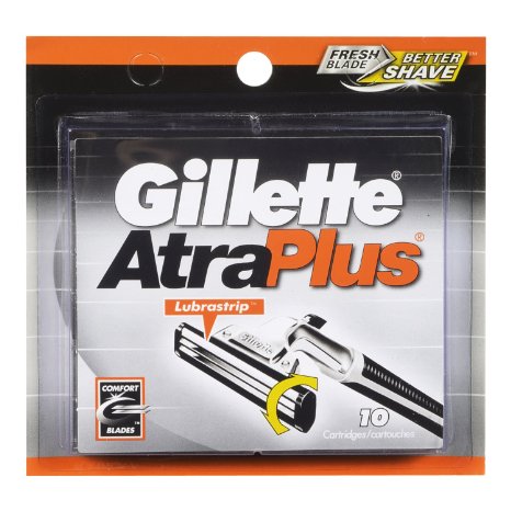 Gillette Atra Plus Lubra Strip Cartridge - 10 ea