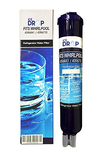 Ice Drop Premium Water Filter Replacement Cartridge, Competible to 4396841, 4396710, PUR Push Button, Pur Filter3
