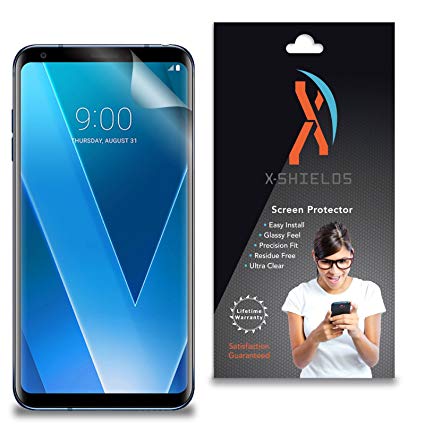 XShields High Definition (HD ) Screen Protectors for LG V30  (Maximum Clarity) Super Easy Installation [5-Pack], Advanced Touchscreen Accuracy