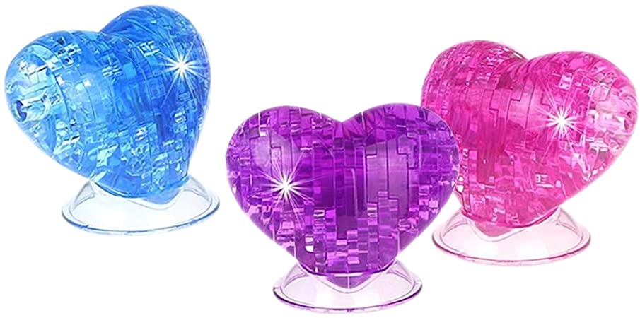 3D Crystal Puzzle Heart 3pcs