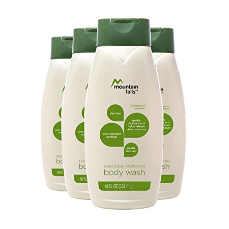 Mountain Falls Body Wash, Everyday Moisture, with Colloidal Oatmeal, Compare to Aveeno, 18 Fluid Ounce (Pack of 4)
