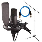 Studio Recording Kit The New Rode Condenser NT1 Kit with SMR New Design ShockPop Filter On Stage Boom Mic Stand 20ft XLR Mic Cable