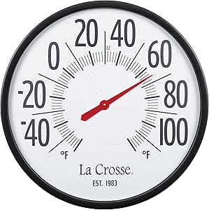 La Crosse 104-3056 Emperor Size 22-Inch Analog Dial Thermometer