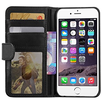 iPhone 6 Case - EnGive Flip Case iPhone 6 Wallet Case Premium PU Protective Leather Case for iPhone 6 4.7 Inch Black