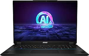 MSI Stealth 18 AI Studio 18” 240Hz QHD  Gaming Laptop: Intel Ultra 9-185H, NVIDIA Geforce RTX 4080, 32GB DDR5, 1TB NVMe SSD, Cooler Boost 5, Win 11: Black A1VHG-019US