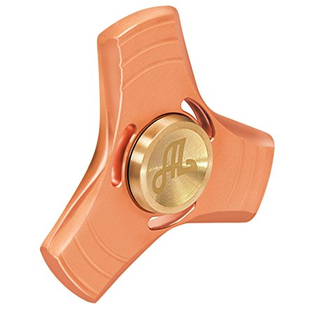 Alquar EDC Fidget Hand Spinner Pure Copper High Speed CNC Exquisitly Made, Spinning Time Up to 5 Minutes (Copper Tri)