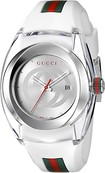 Gucci SYNC L Stainless Steel Watch with Rubber Band(Model:YA137302)