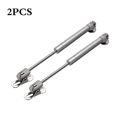 Gas Struts, 2 PCS Hydraulic Gas Springs Gas Shocks Lifting Shocks Bracket Rod Soft Close Hinge Lift Support for Brass Cover Fixing Plate Stay Kitchen Cupboard Cabinet Door Pressure: 100N