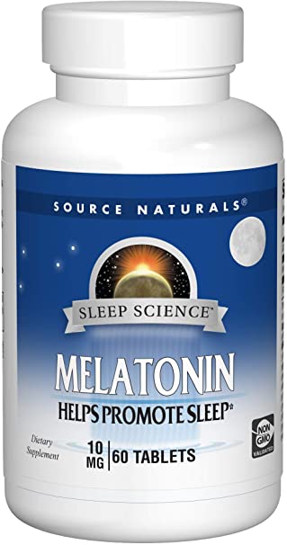 Source Naturals Sleep Science Melatonin 10 mg Helps Promote Sleep - 60 Tablets